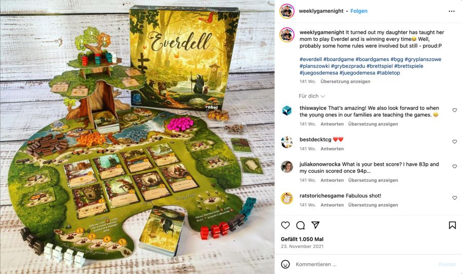 «Everdell», Spiel, Instagram