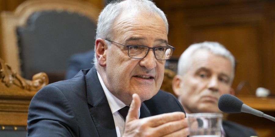 Bundespräsident Guy Parmelin hat am Freitag seinen Rücktritt per Ende 2026 bekanntgegeben. (Archivbild)