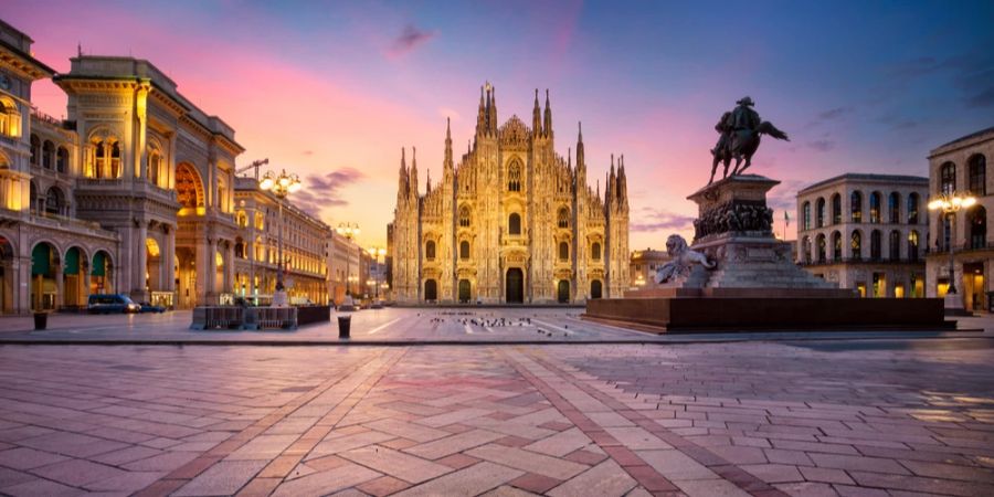 Mailand Abendstimmung Mailänder Dom Sonnenuntergang