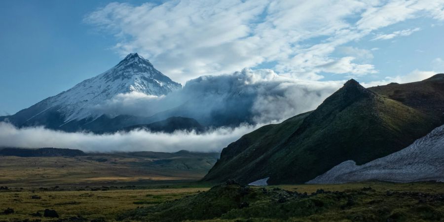 Kamtschatka Berge Wolken Wildnis