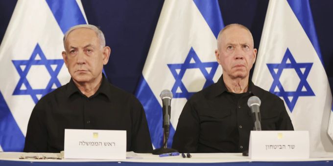 Gegen Benjamin Netanjahu und Joav Galant gibt es internationale Haftbefehle. (Archivbild) netanjahu galant