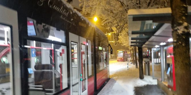 Schneechaos Bernmobil Wetter Bern