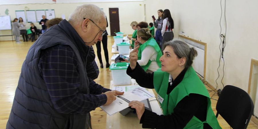 Parlamentswahl in Georgien.