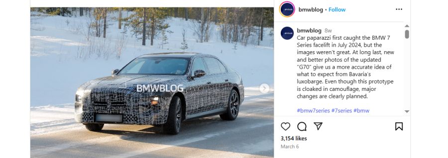 Screenshot Instagram @bmwblog
