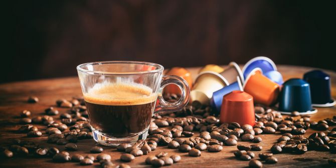 Kaffee Bohnen Glas Kapseln