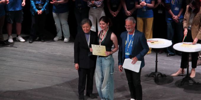 Filipa Lüthy bei der Preisverleihung. Filipa Lüthy