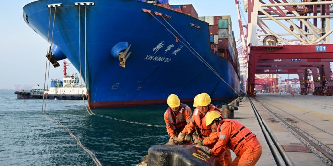Die Container-Buchungen von China in die USA hatten zuletzt schon stark abgenommen. (Symbolbild) China