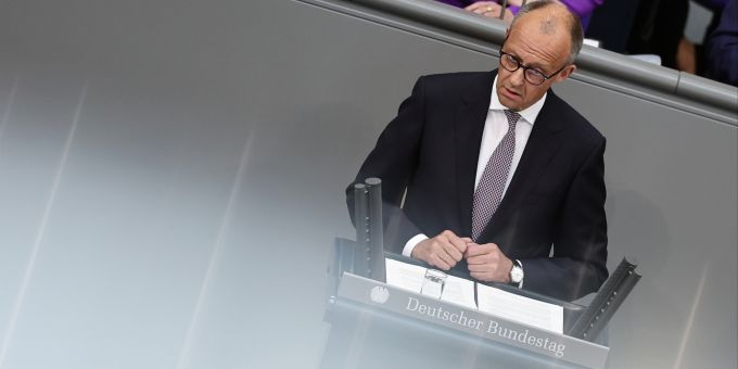 «Deutschland ist wieder zurück auf der europäischen und der internationalen Bühne», sagte Friedrich Merz. Merz Bundestag