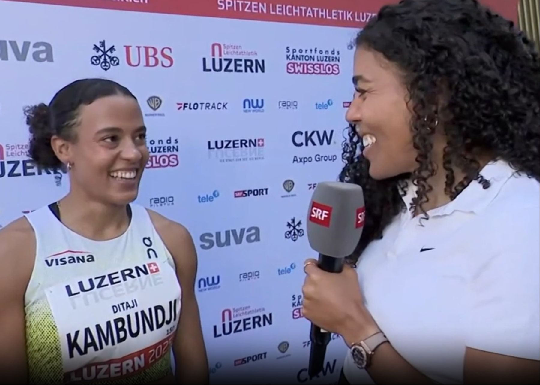Hier interviewt Mujinga Kambundji Schwester Ditaji | Nau.ch