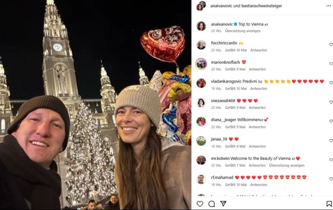 Solche Fotos von Bastian Schweinsteiger und Ana Ivanovic sind selten geworden. Schweinsteiger