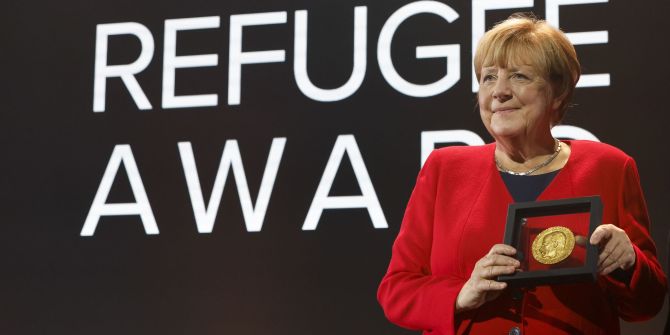 Ex-Kanzlerin Merkel bei einer Preisverleihung