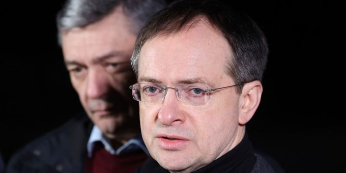 Die russische Delegation wird erneut angeführt von Präsidentenberater Wladimir Medinski und die ukrainische von Verteidigungsminister Rustem Umjerow. (Archivbild) Wladimir Medinski