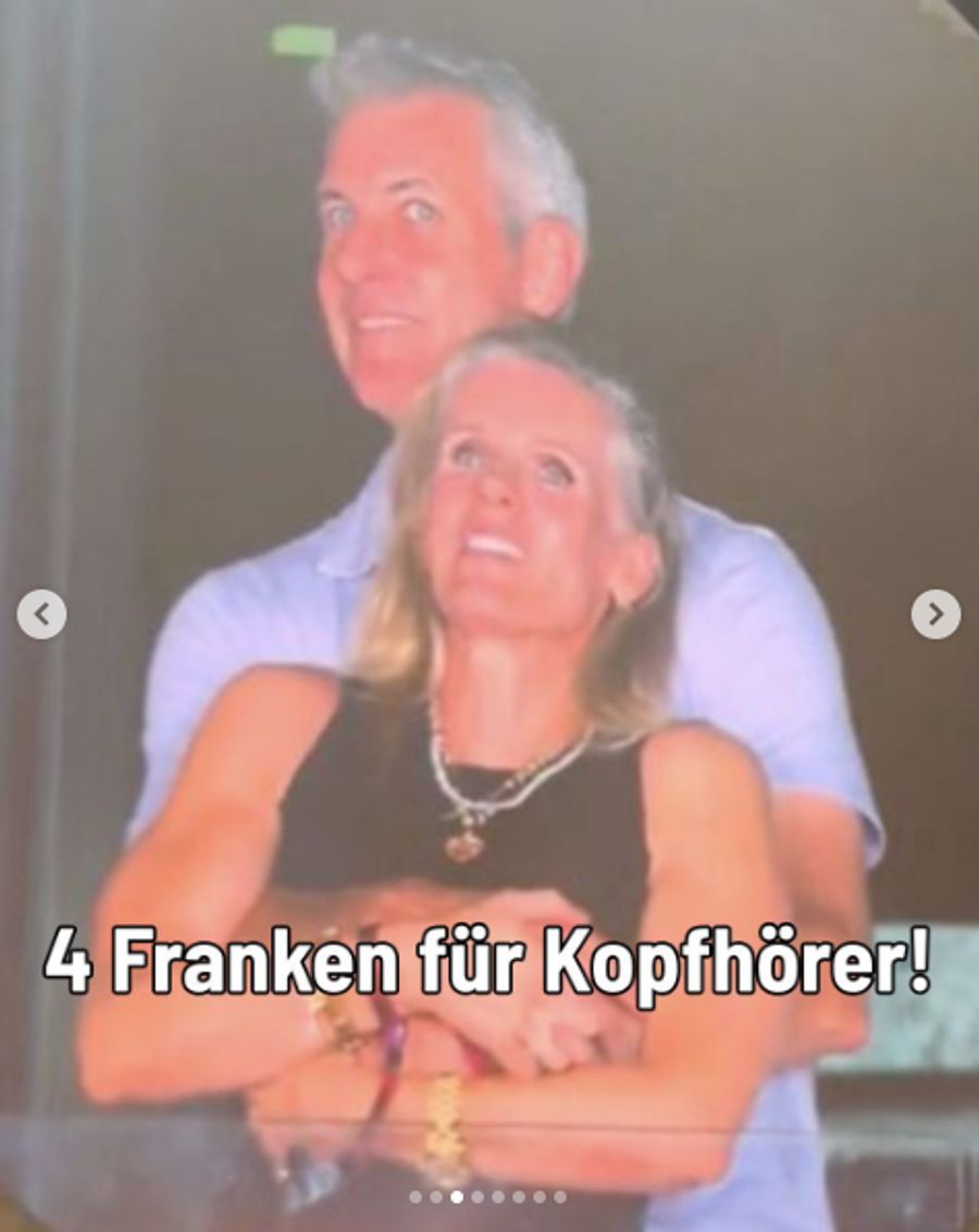 Dann doppelt der Verein nach mit: «4 Franken für Kopfhörer!». Nochmals zeigt der Post das verliebte Paar vor dem Schrecken.