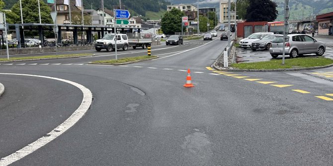 Unfallstelle in Brunnen
