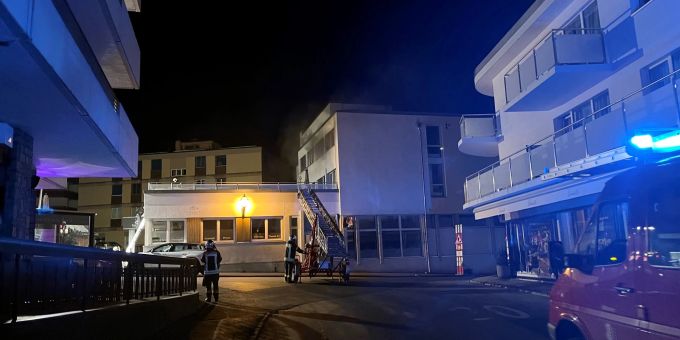 In einem Hotel in Leukerbad ereignete sich ein Grossbrand. Brand Leukerbad