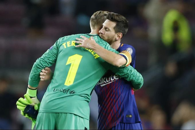 So harmonisch war es zwischen Marc-André Ter Stegen und Lionel Messi nicht immer. Marc-André Ter Stegen