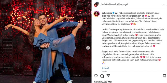 Taliso Engel und Patricija Ionel präsentierten einen emotionalen Contemporary bei «Let's Dance». taliso engel
