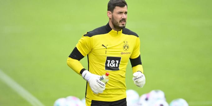Roman Bürki während einem Training des BVB. Roman Bürki BVB