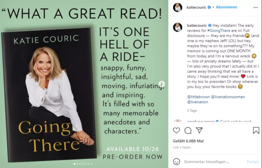 Katie Couric nimmt in ihrem Buch kein Blatt vor den Mund.
