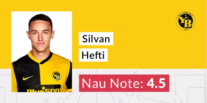 Die Nau.ch-Note für Silvan Hefti von YB YB