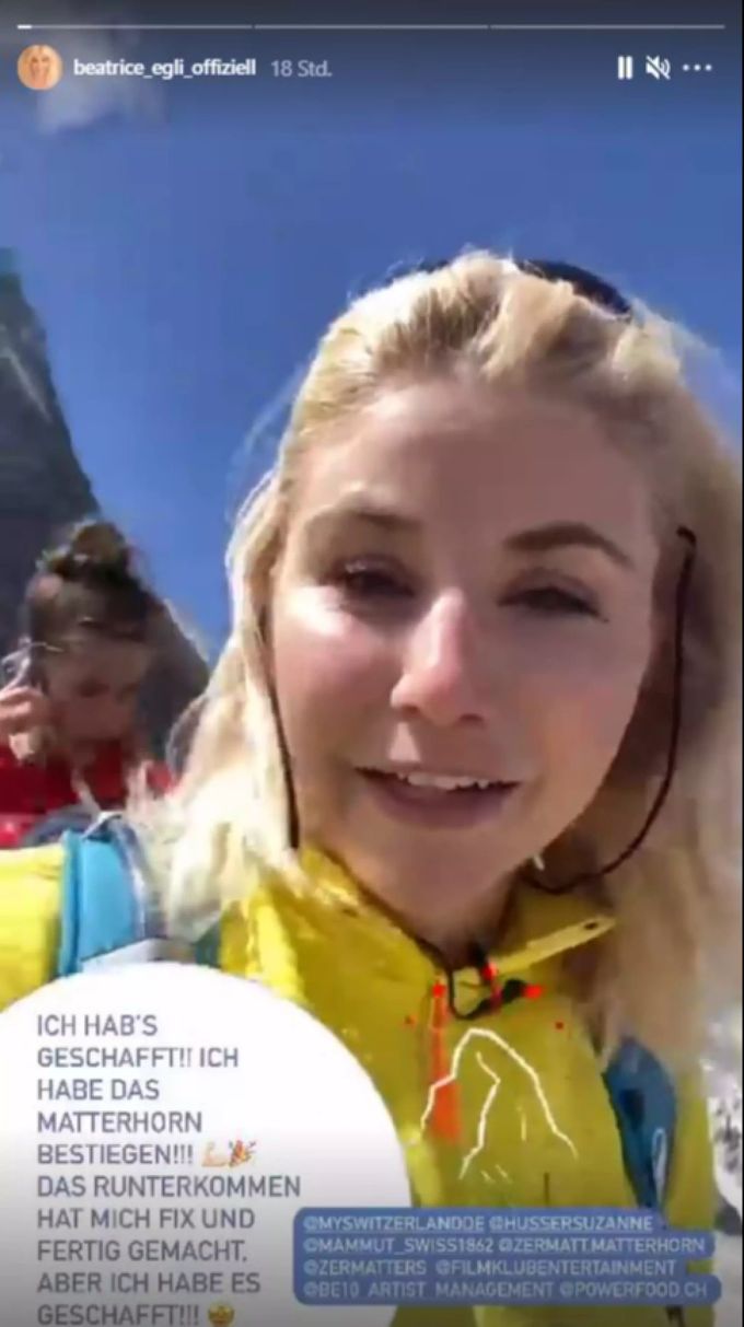 Geschafft! Beatrice Egli hat das Matterhorn bezwungen. beatrice egli