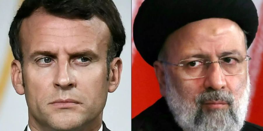 Die Präsidenten Macron (l.) und Raisi