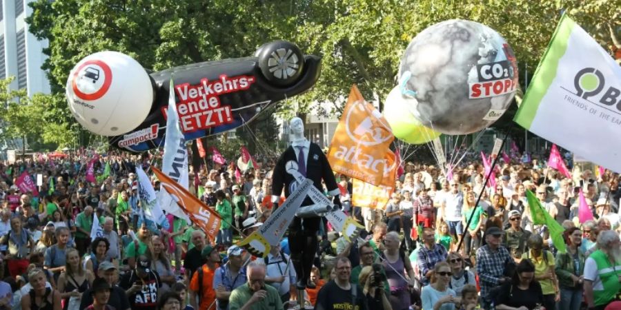 Proteste gegen die IAA im Jahr 2019 in Frankfurt am Main