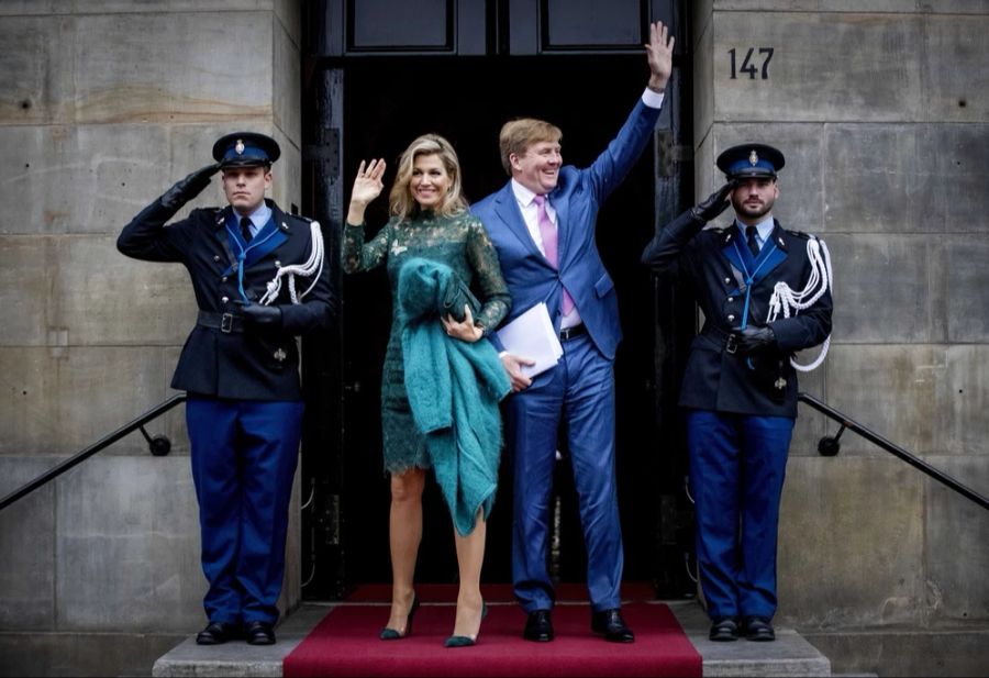 König Willem-Alexander und seine Frau Máxima der Niederlande.