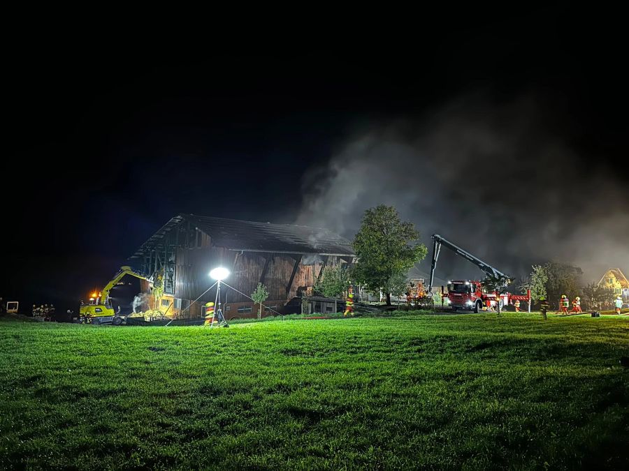 Bei dem Scheunen-Brand in Schüpfheim LU wurden keine Personen oder Tiere verletzt.