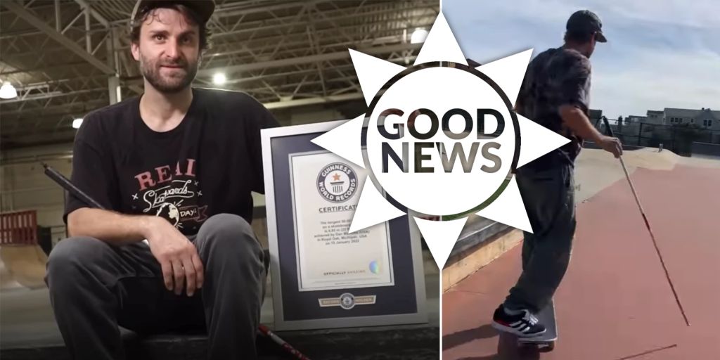 Good News Blinder USSkater stellt neuen GuinnessWeltrekord auf