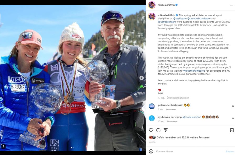 Nachdem Shiffrins Papa starb, schickte ihr Kilde eine Nachricht – und bald darauf funkte es.