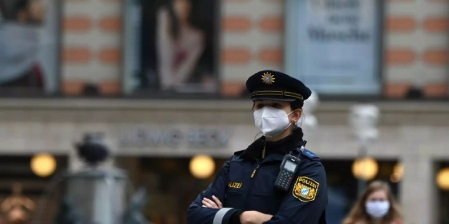 Polizistin in der Münchner Innenstadt