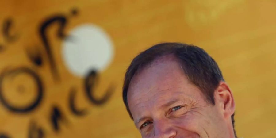 Christian Prudhomme, Leiter der Tour de France, stellte die Route für die Tour 2021 vor. Foto: Peter Dejong/AP/dpa
