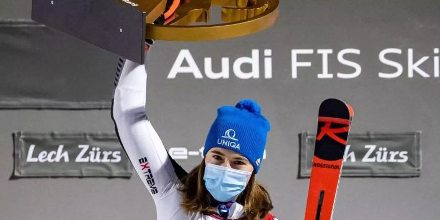 Setzt auf unkonventionelle Trainingsmethoden: Petra Vlhova. Foto: Expa/Johann Groder/APA/dpa