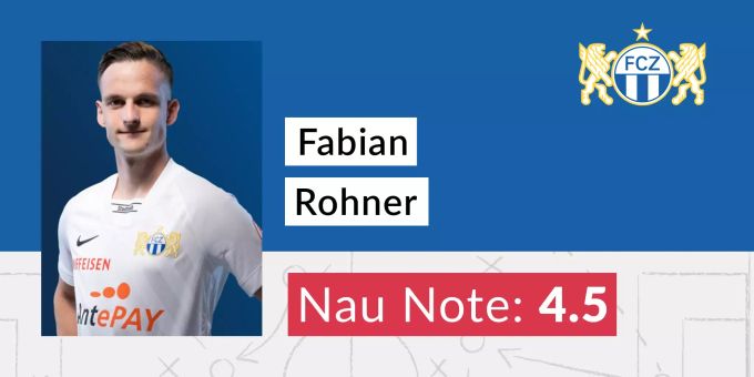 Die Note für Fabian Rohner vom FCZ. Fabian Rohner