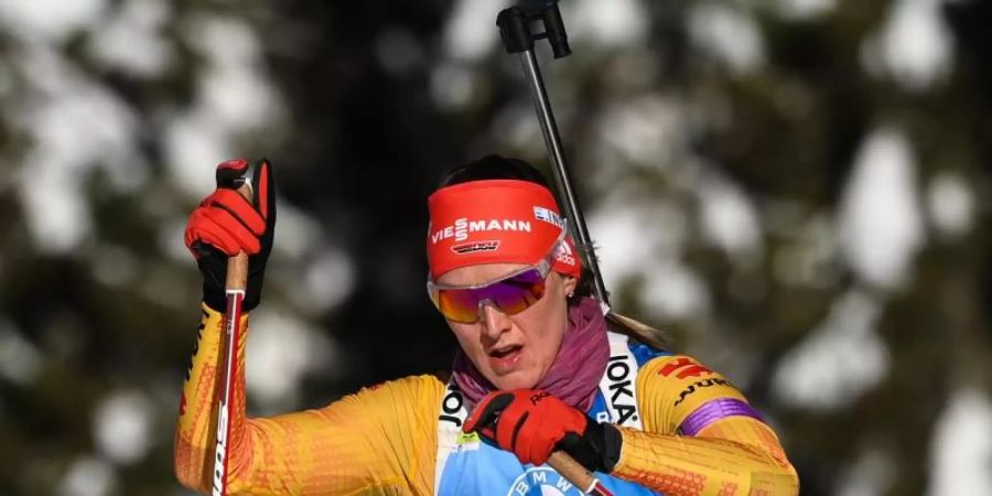Möchte die bis dato magere WM-Bilanz des DSV-Teams auf der Pokljuka aufpolieren: Denise Herrmann. Foto: Sven Hoppe/dpa