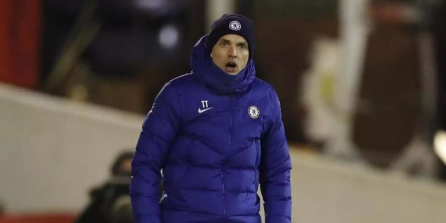 Das Team von Trainer Thomas Tuchel tat sich lange Zeit schwer. Foto: Darren Staples/CSM via ZUMA Wire/dpa