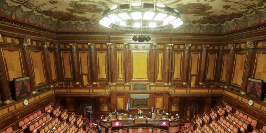 Blick auf den Senat von Italien. Nach dem Rücktritt von Giuseppe Conte als Ministerpräsident braucht Italien eine neue Regierung. Foto: Andrew Medichini/AP/dpa