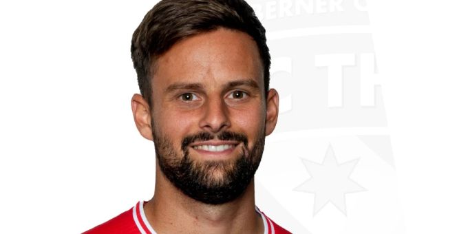 Nicola Sutter, Verteidiger des FC Thun. FC Thun Nicola Sutter