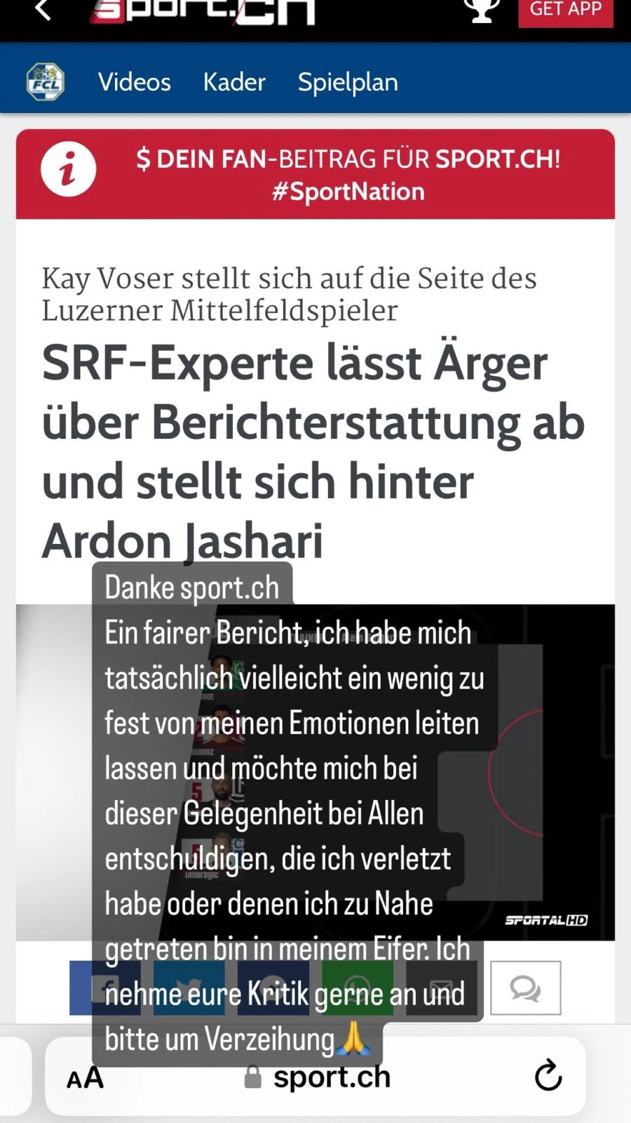 Später rudert Kay Voser dann ein wenig zurück.