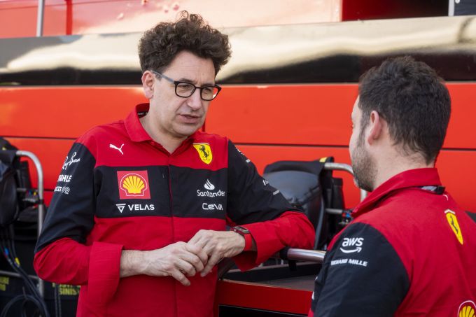 Mattia Binotto, Teamchef von Ferrari, beim US-Grand-Prix der Formel 1. Ferrari Binotto Formel 1