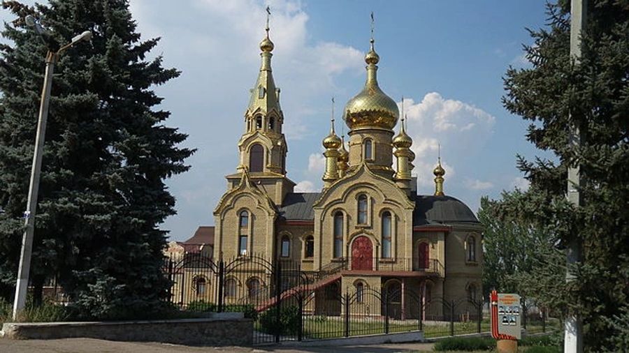 Die Kathedrale zu Ehren der Gottesmutter von Kasan war eines der Wahrzeichen von Marjinka.