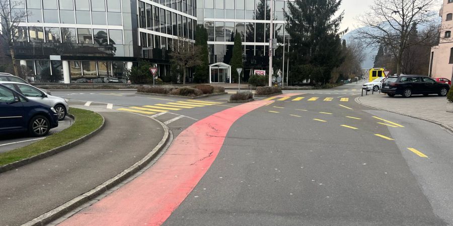 Unfallstelle Kappelistrasse in Buchs SG