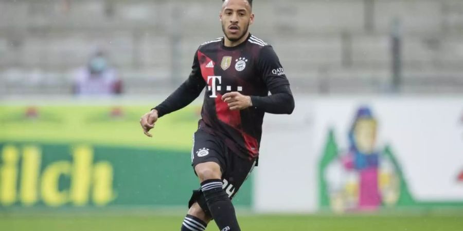 Tolisso ist nach einer Pause aufgrund einer Wadenblessur wieder ins Mannschaftstraining des FC Bayern München eingestiegen. Foto: Tom Weller/dpa