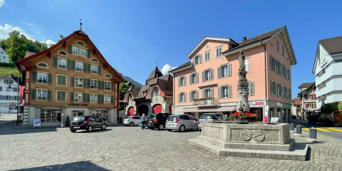 Das Dorfzentrum von Sarnen im Kanton Obwalden. Das Dorfzentrum von Sarnen im Kanton Obwalden.