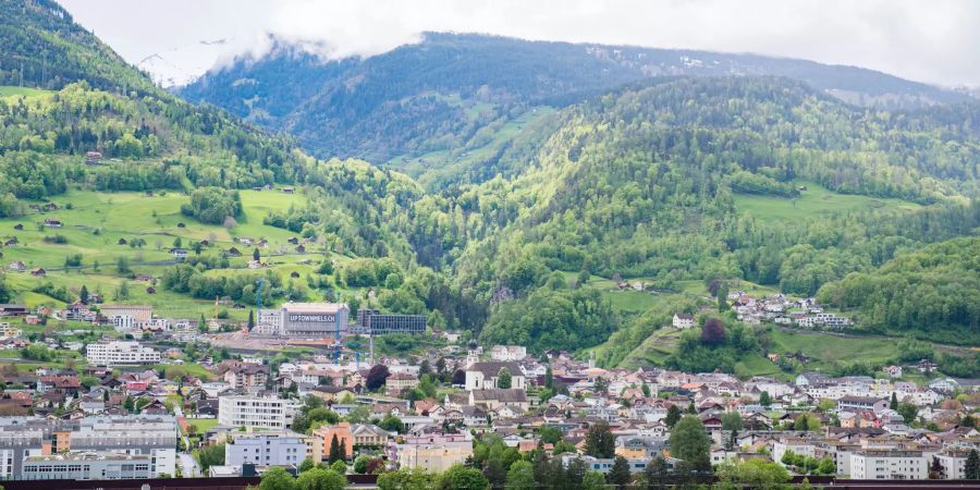 Die Gemeinde Mels im Wahlkreis Sarganserland im Kanton St. Gallen.