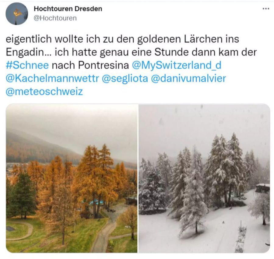 Pontresina Wintereinbruch