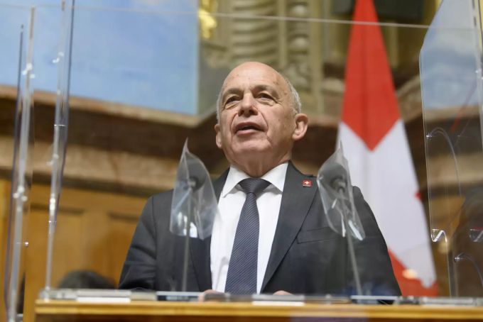 Bundesrat Ueli Maurer spricht waehrend der Wintersession der Eidgenoessischen Raete, am Dienstag, 14. Dezember 2021 im Nationalrat in Bern. (KEYSTONE/Anthony Anex) PARLAMENT, NATIONALRAT, WINTERSESSION, SESSION,