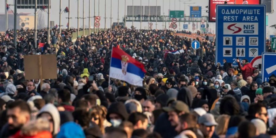 Demonstration in Belgrad