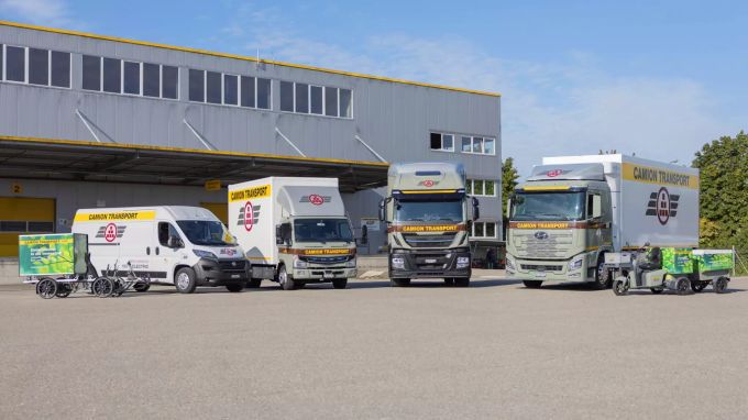 Emissionsfreie Innovationsflotte (Arbeitsplatz/-mittel / Umwelt). Camion Transport AG Wil